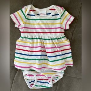 Hanna Andersson baby pocket dress and bloomer set 0-3 months rainbow